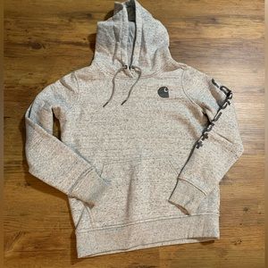 Carhartt heather grey, hooded sweatshirt XS